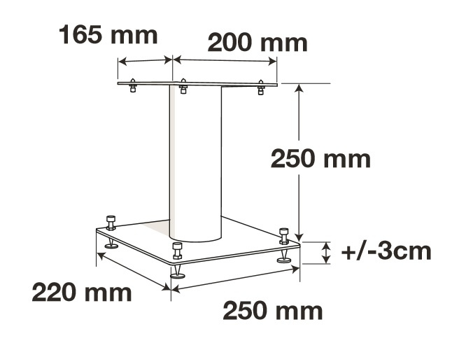 Norstone Stylum S, högtalarstativ ek 20 cm höga
