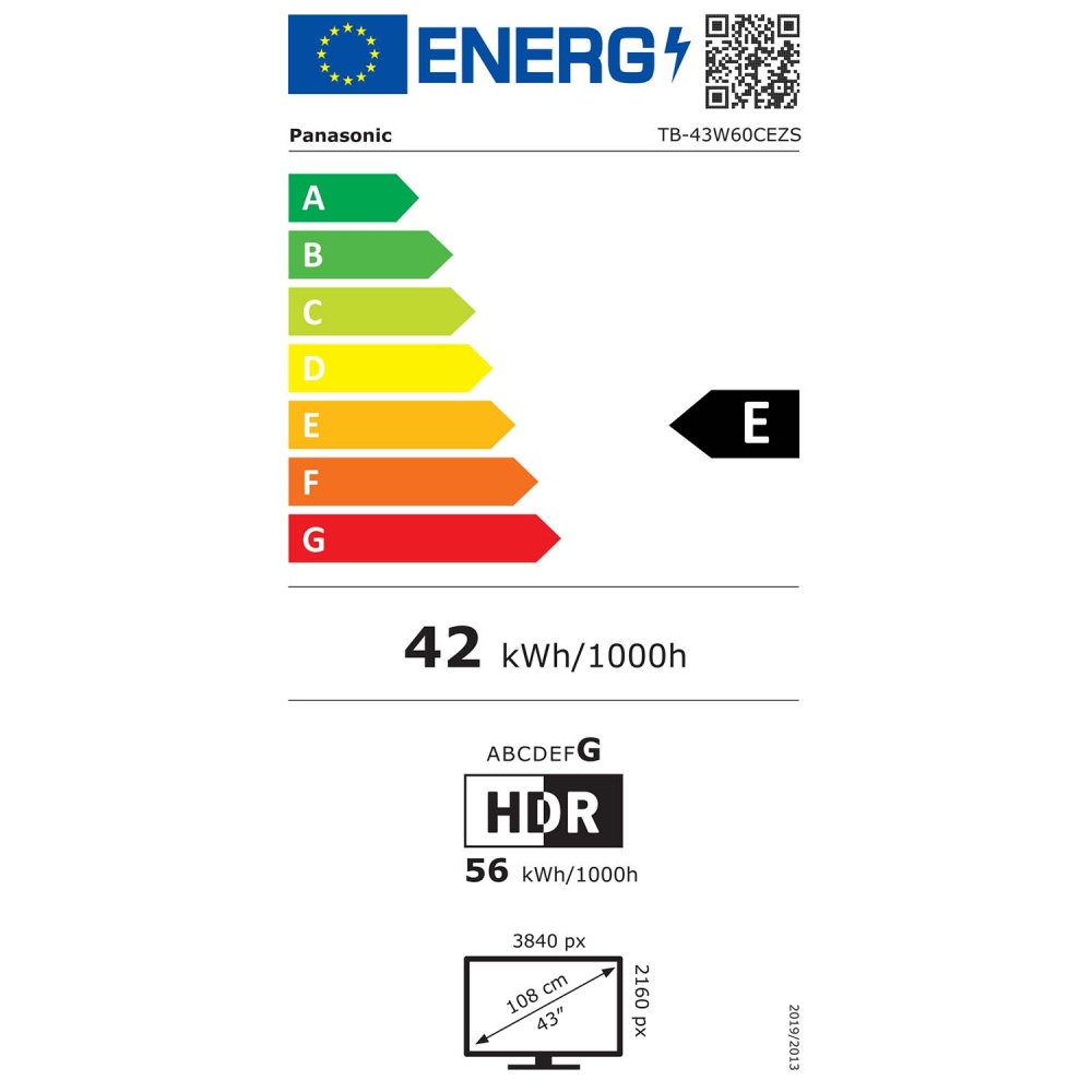 Panasonic TB-43W60CEZS, 43-tuumainen 4K LED-TV TiVolla