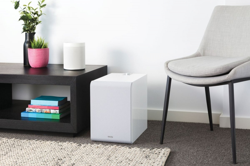 Yamaha MusicCast Sub100, trådlös vit subwoofer med nätverk