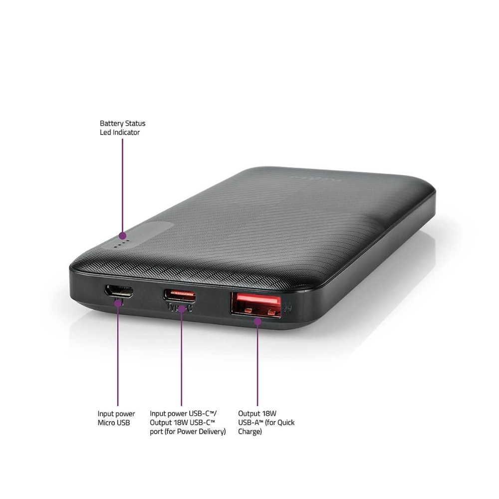 Nedis varavirtalähde, 10 000 mAh