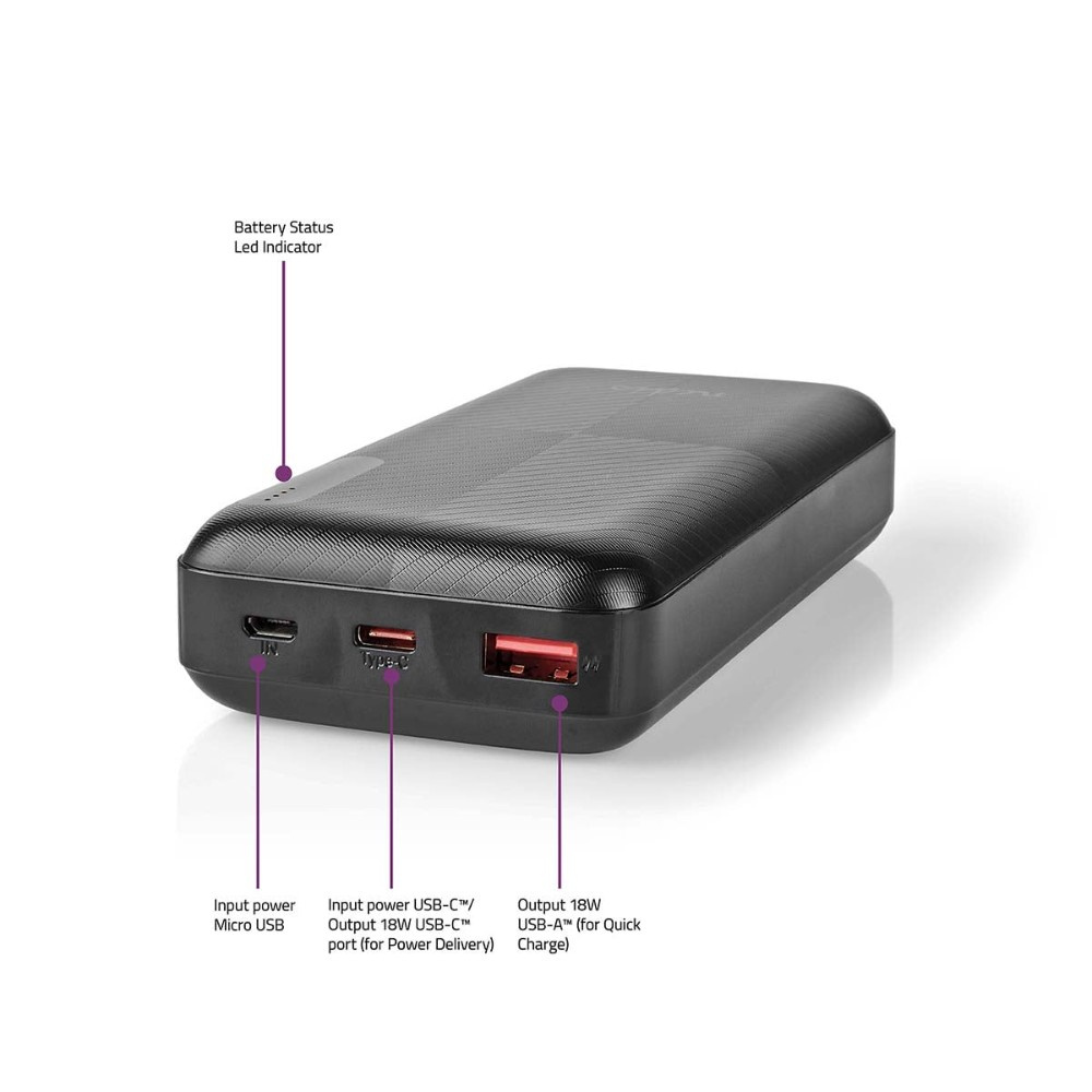 Nedis varavirtalähde, 20 000 mAh