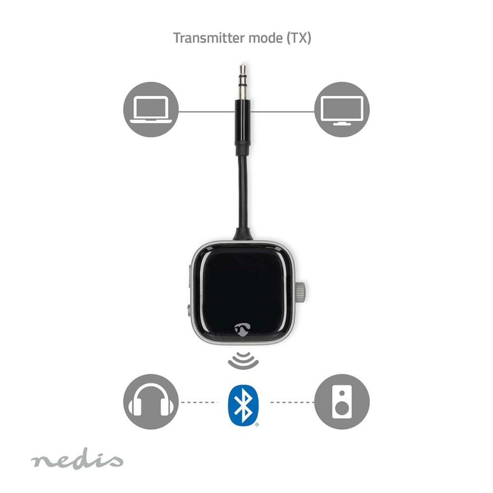 Nedis Bluetooth-lähetin ja -vastaanotin näytöllä