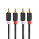 Nedis stereoäänikaapeli, 2×RCA–2×RCA, 0,5 metriä Nedis stereoäänikaapeli, 2×RCA–2×RCA, 0,5 metriä
