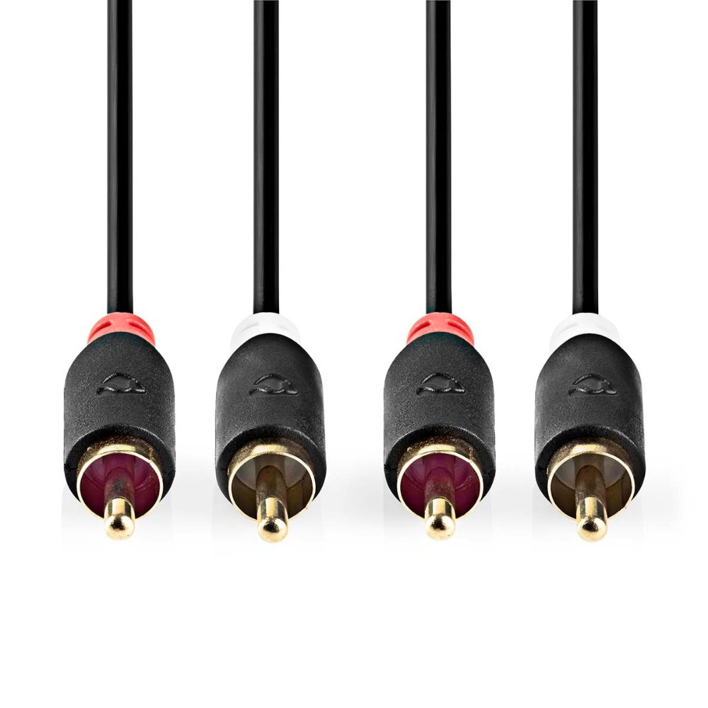 Nedis stereoäänikaapeli, 2×RCA–2×RCA, 0,5 metriä