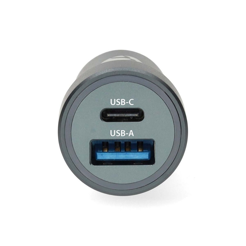 Nedisin autolaturi 38W, jossa on 2 lähtöä, USB-C PD ja USB-A Quick Charge