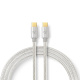 Nedis USB-C-kaapeli, 100 W, 480 Mbit/s, 2 metriä Nedis USB-C-kaapeli, 100 W, 480 Mbit/s, 2 metriä