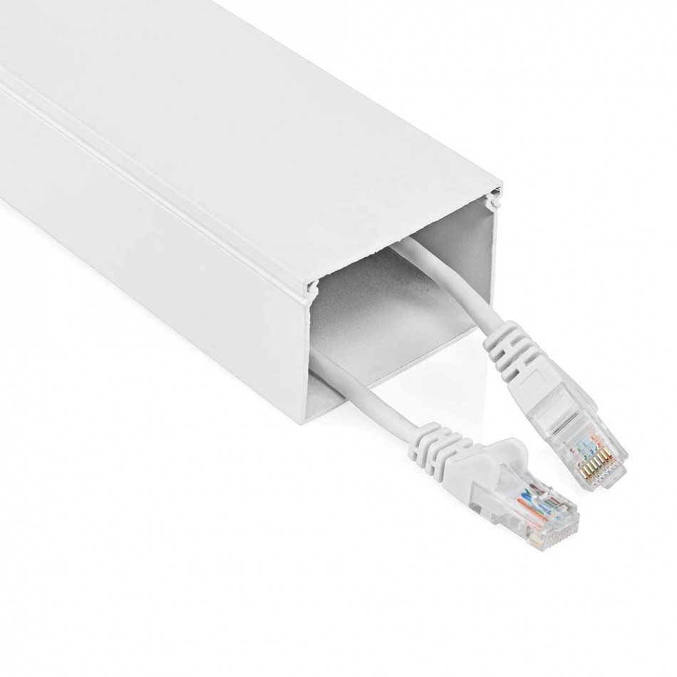 NEDIS CMDT6040WT110 alumiininen kaapelikanava, valkoinen