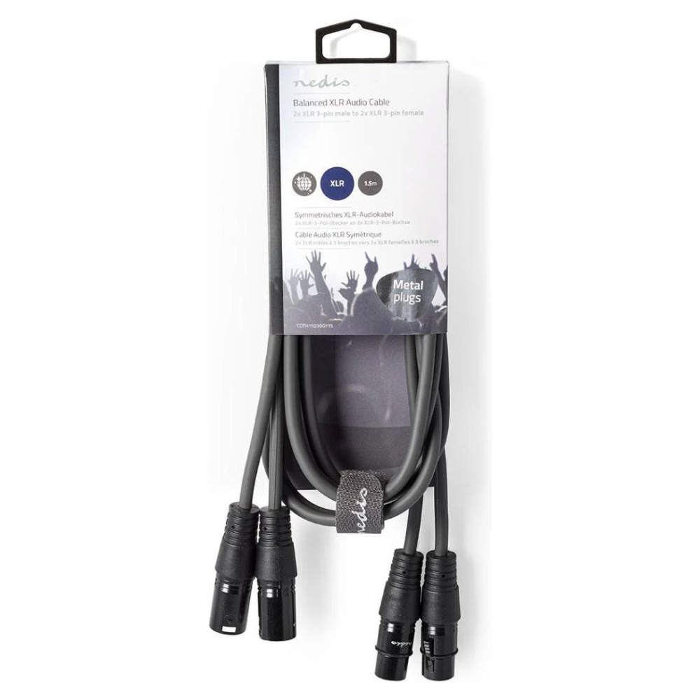 Nedis XLR-kaapeli, 1,5 m