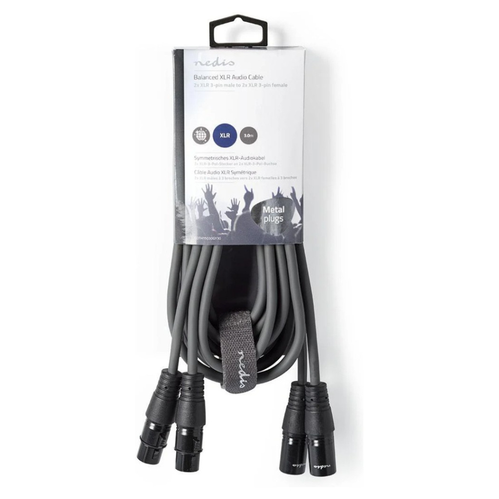 Nedis XLR-kaapeli, 3 m