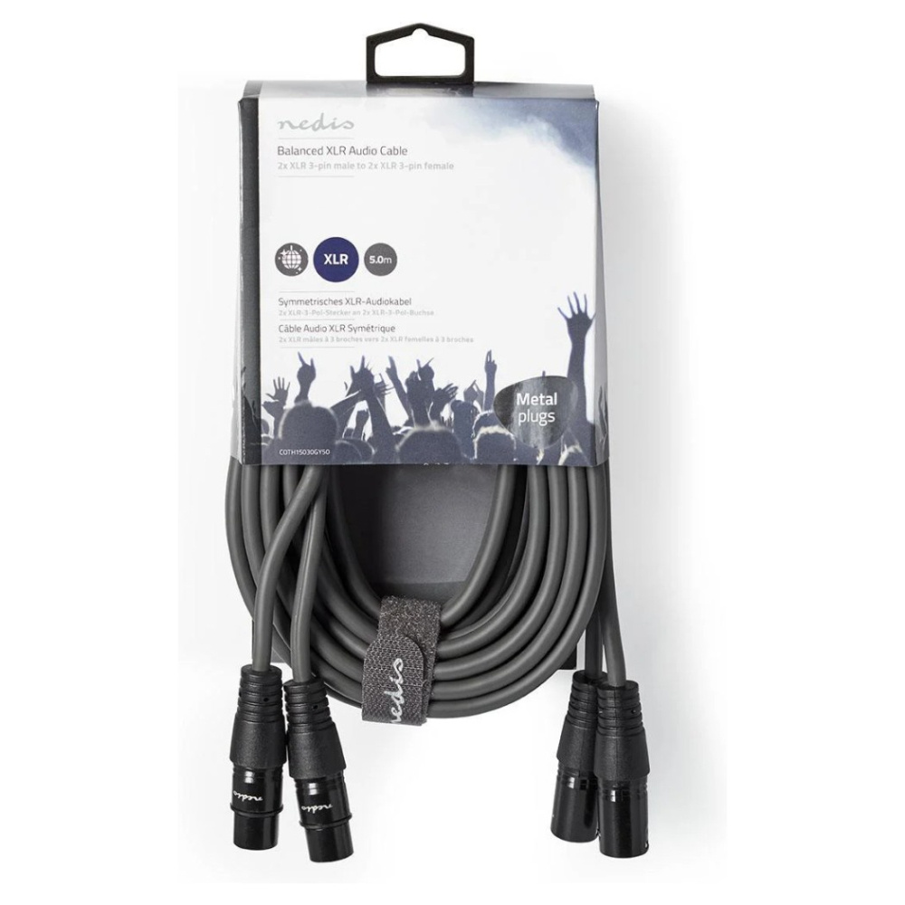 Nedis XLR-kaapeli, 5 m