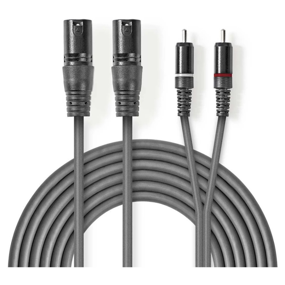 Nedis XLR-kaapeli, XLR uros - RCA uros 1,5 m