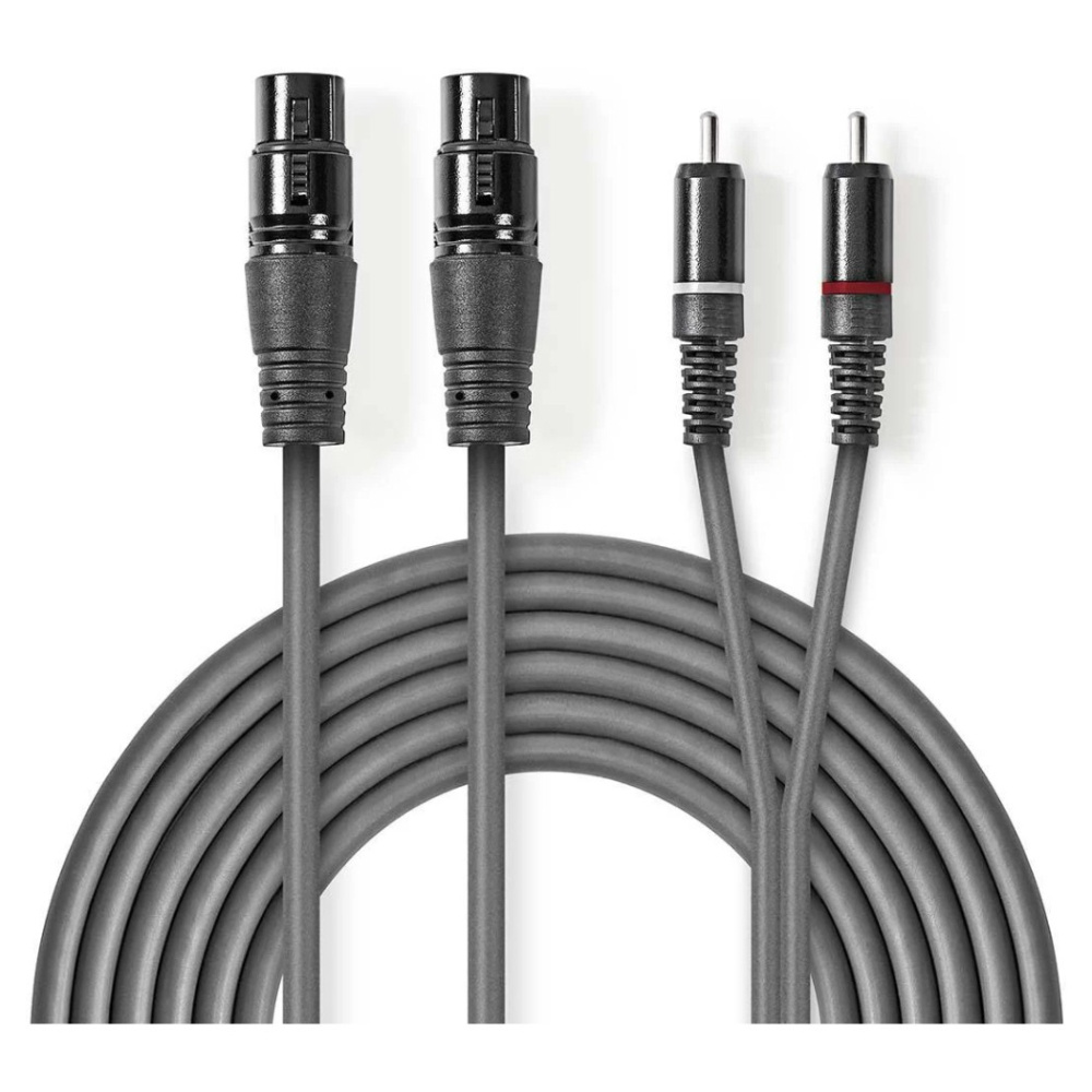 Nedis XLR-kaapeli, XLR-naaras - RCA-uros 1.5 m