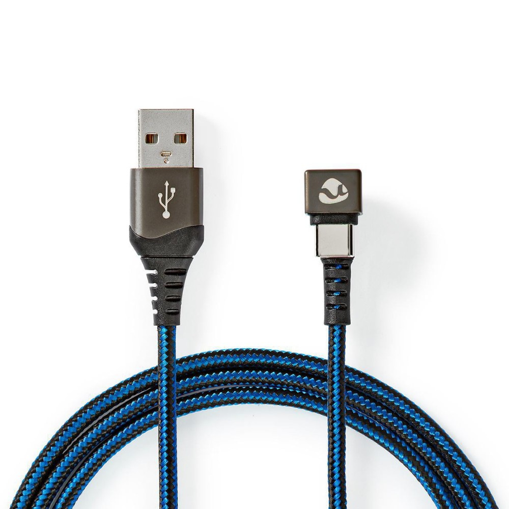Nedis USB-A–USB-C-kaapeli, 180°-liitin, 2 metriä