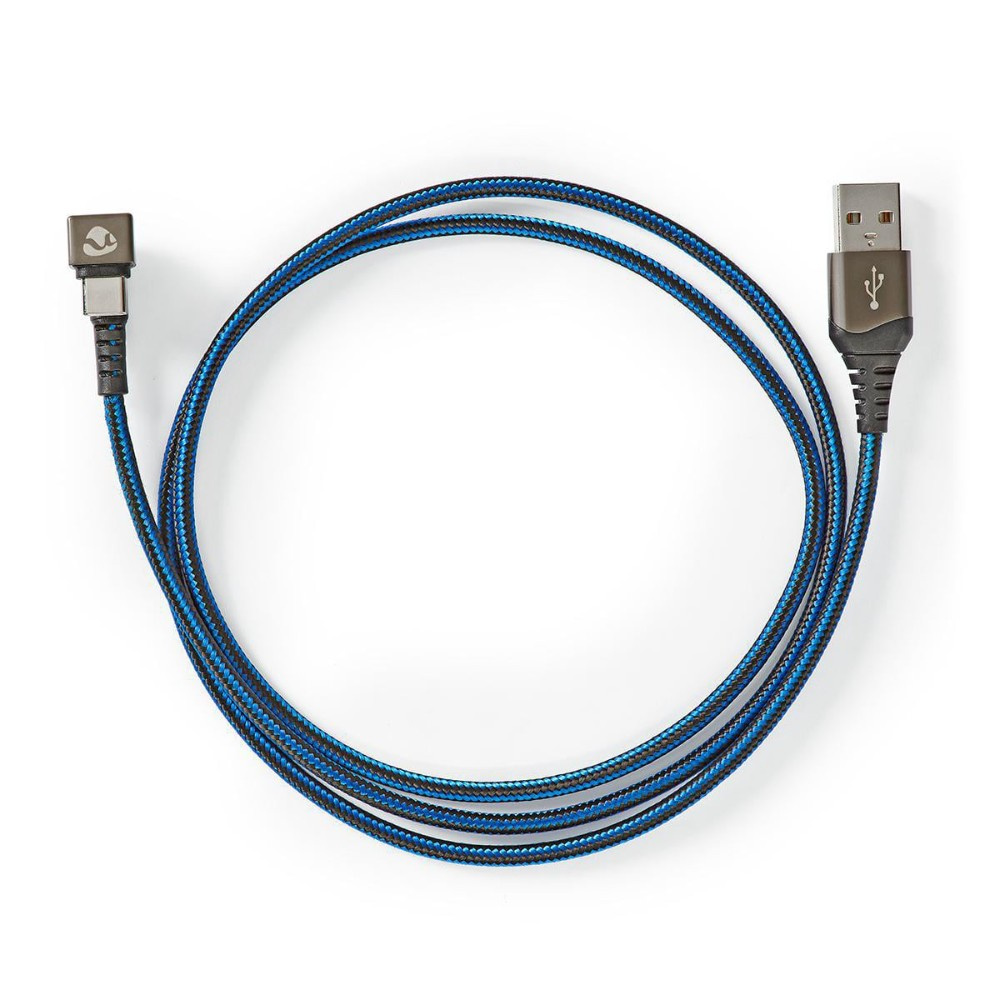 Nedis USB-A–USB-C-kaapeli, 180°-liitin, 2 metriä