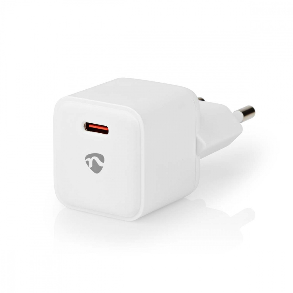 Nedis väggladdare USB-C PD 20w, vit