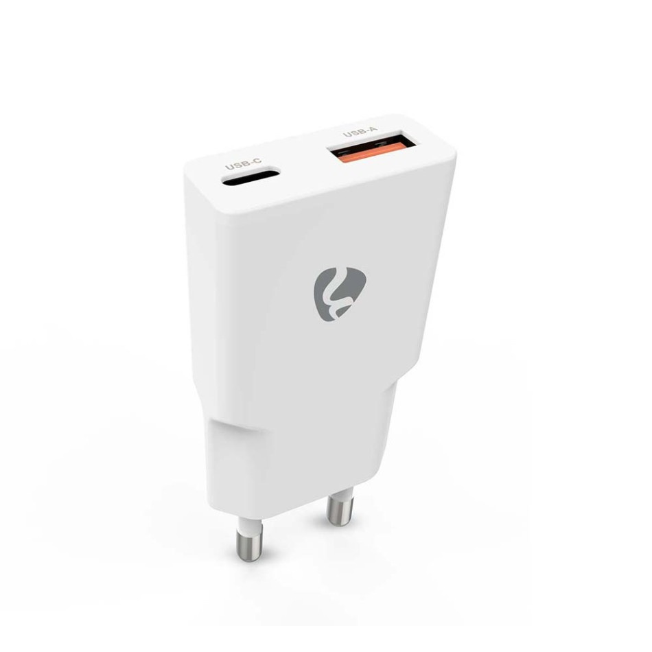 Nedis WCH-A20 GaN-seinälaturi 20 Watt, valkoinen