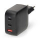 Nedis-seinälaturi 100 W 2x USB-C 1x USB-A, musta Nedis-seinälaturi 100 W 2x USB-C 1x USB-A, musta