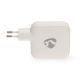 Nedis-seinälaturi 100 W 2x USB-C 1x USB-A, valkoinen Nedis-seinälaturi 100 W 2x USB-C 1x USB-A, valkoinen