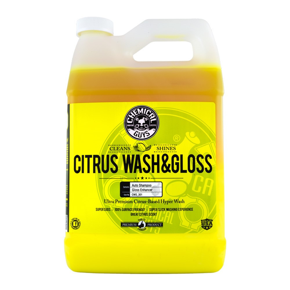 Chemical Guys Citrus Wash & Gloss bilschampo, 3.7 liter