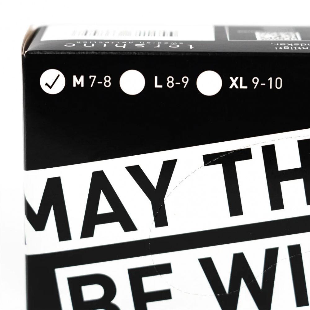 Tershine Nitrilikäsineet, mustat 100-paketti, suuri 8-9