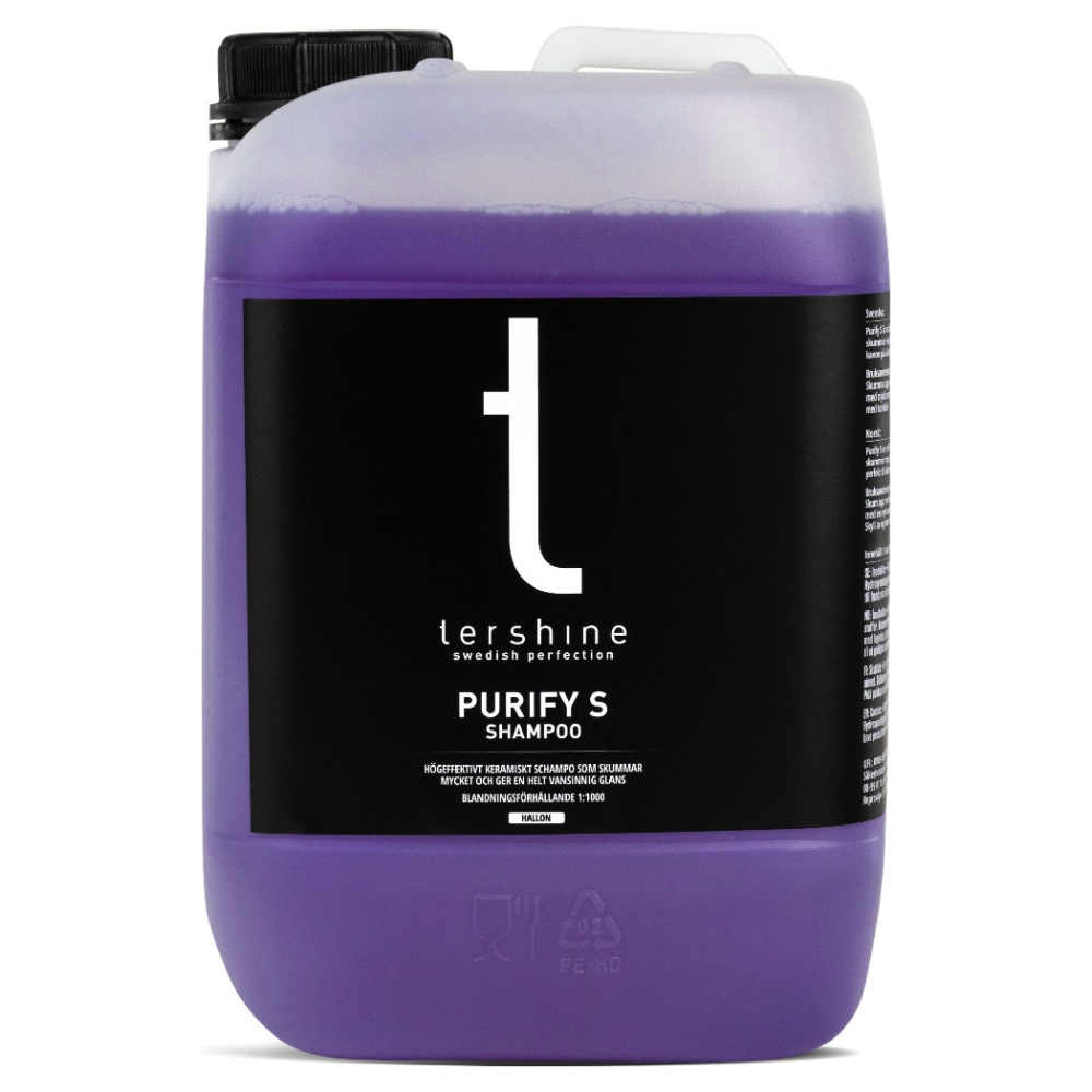 Tershine Purify S - Shampoo, puhdistava shampoo, vadelma 5 L