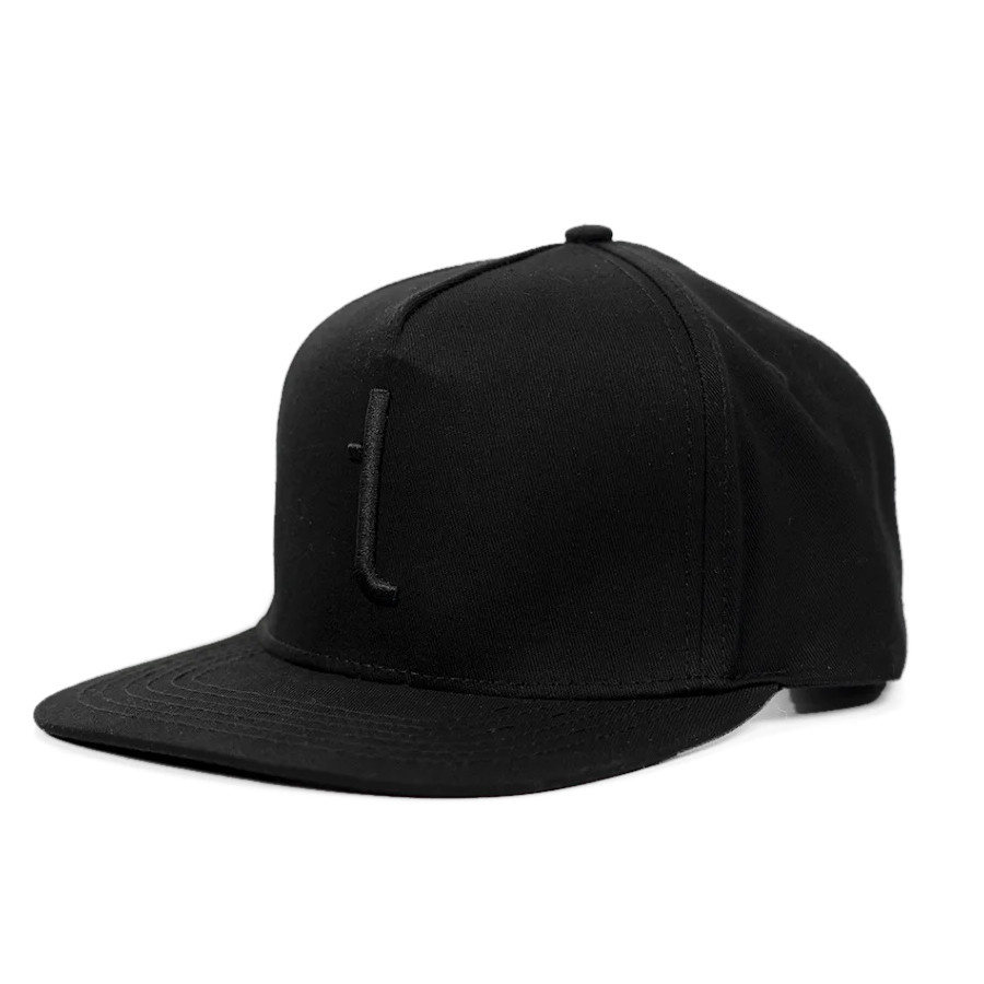 Tershine Snapback-lippis, musta logo
