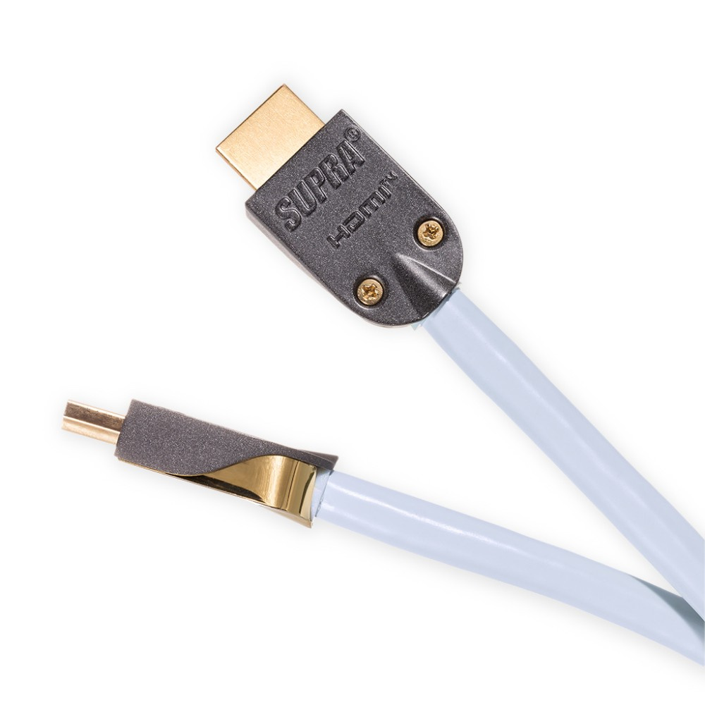 Supra HDMI 2.1 UHD8K HDMI-kaapeli, jossa tuki 8K HDR:lle, valkoinen 1 metri
