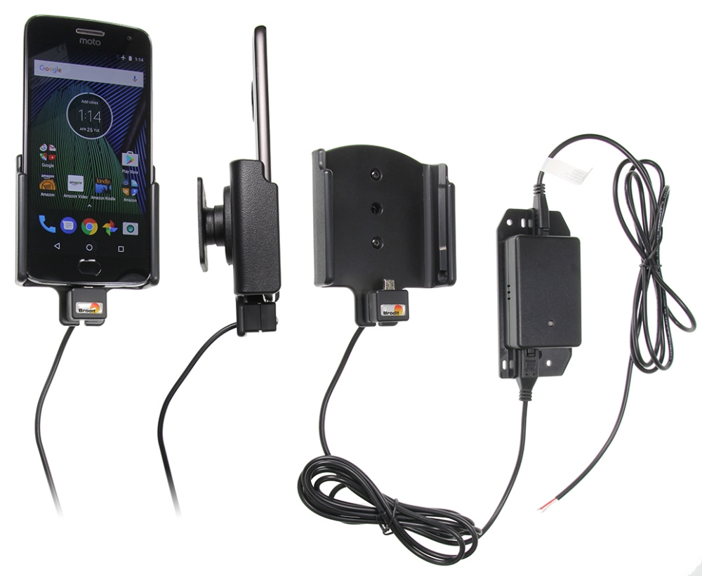 Brodit Aktiv-teline pysäköityyn asennukseen, Motorola Moto G5 Plus 