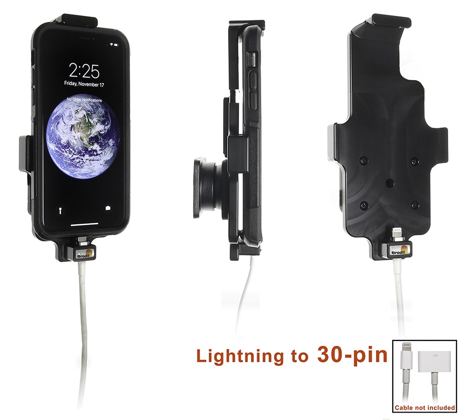 Brodit Kiinnitin kaapeliliitäntää varten, Apple iPhone X/Xs