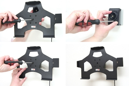 Brodit Aktiv pidike USB-kaapelilla ja tupakansytytinadapterilla, Apple iPad 2 (A1395, A1396, A1397)/3rd Gen (A1416, A1430, A1403)