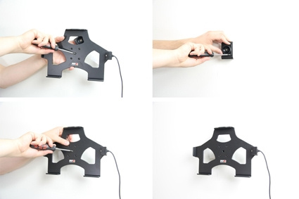 Brodit Aktiv-teline USB-kaapelilla ja tupakansytyttimen adapterilla, Apple iPad 4th Gen (A1458, A1459, A1460)/With Retina (Lightning Connector)