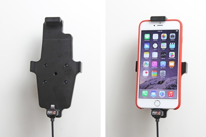 Brodit aktiivinen pidike USB-kaapelilla ja tupakansytyttimen adapterilla, Apple iPhone 11 Pro Max/12 Pro Max/13 Pro Max/14 Plus/14 Pro Max/6 Plus/6S Plus/7 Plus/8 Plus/Xs Max