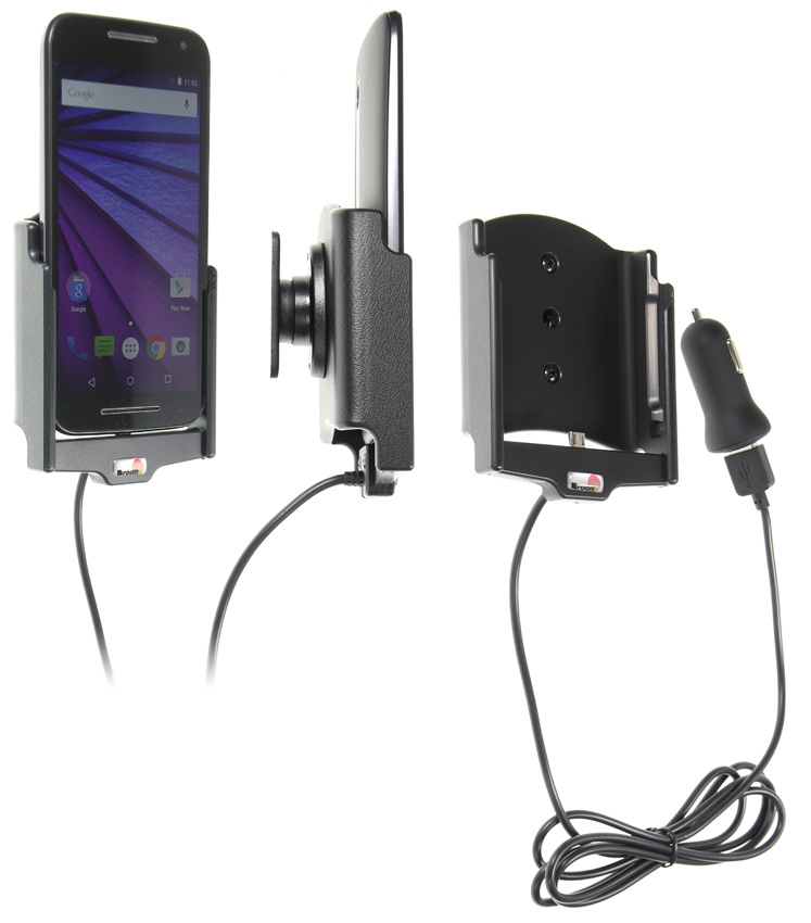 Brodit aktiivinen pidike USB-kaapelilla ja tupakansytytin-adapterilla, Motorola Moto G (3rd Gen) 
