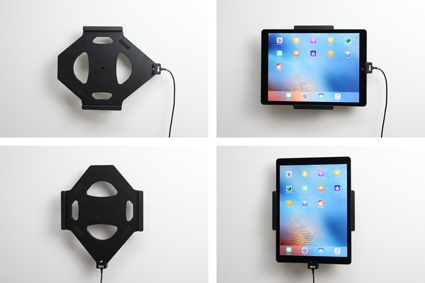 Brodit Aktiivinen pidike USB-kaapelilla ja tupakansytyttimen adapterilla, Apple iPad Pro 12.9 (A1584, A1652, A1670, A1671) 