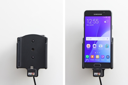 Brodit Aktiivinen pidike USB-kaapelilla ja tupakansytyttimen adapterilla, Samsung Galaxy A3 (2016) 