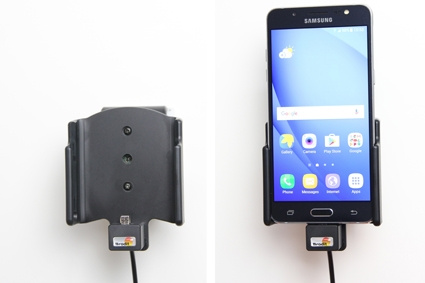 Brodit Aktiivinen pidike USB-kaapelilla ja tupakansytyttimen adapterilla, Samsung Galaxy J5 (2016) 