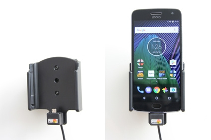 Brodit Aktiivinen pidike USB-kaapelilla ja tupakansytyttimen adapterilla, Motorola Moto G5 Plus 