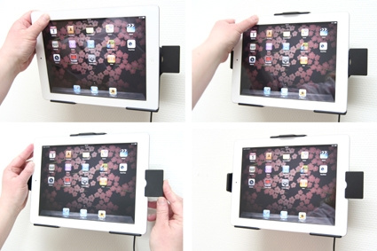 Brodit Aktiv-teline pysyvään asennukseen, Apple iPad 2 (A1395, A1396, A1397)/3rd Gen (A1416, A1430, A1403)