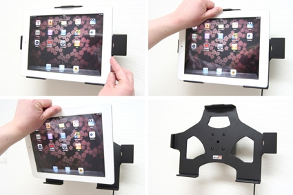 Brodit Aktiv-teline pysyvään asennukseen, Apple iPad 2 (A1395, A1396, A1397)/3rd Gen (A1416, A1430, A1403)