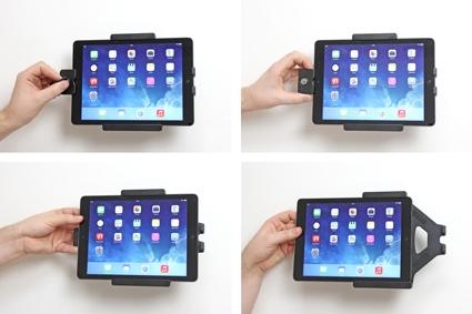 Brodit Kiinnitin avainlukolla, Apple iPad 5th Gen (A1822, A1823)/9.7 6th Gen (A1893, A1954)/9.7 New/Air (A1474, A1475, A1476)