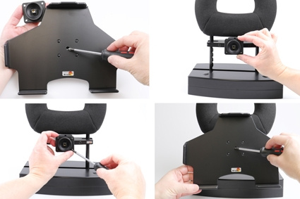 Brodit Passiivinen pidike pallonivelellä, Apple iPad Air 11 (A2902, A2903, A2904)/Air 11 2025 M3 (A3266, A3267, A2370)/Air 4th Gen (A2072, A2316, A2324, A2325)/Air 5th Gen (A2588, A2589, A2591)/Pro 11 2018 (A1980, A2013, A1934, A1979)/Pro 11 2020 2nd Gene