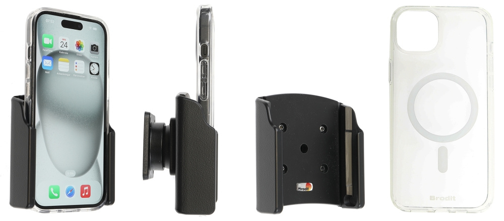 Brodit mobiilikuori passiivisella pidikkeellä, Apple iPhone 15 