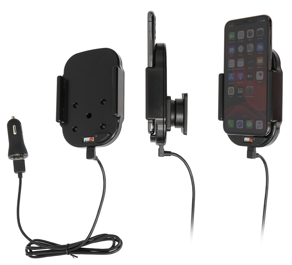 Brodit Qi langaton aktiivinen puhelinteline autolaturilla, Apple iPhone 11 Pro