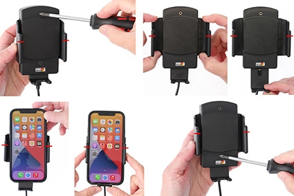 Brodit Qi langaton aktiivinen pidike kiinteään asennukseen, Apple/Google/Huawei/Oppo/Samsung