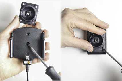 Brodit Aktiivinen pidike USB-kaapelilla ja tupakansytytin-adapterilla, Apple iPhone 11/11 Pro/X/XR/Xs