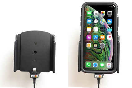 Brodit aktiivinen pidike USB-kaapelilla ja tupakansytyttimen adapterilla, Apple iPhone 11 Pro Max/Xs Max