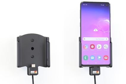 Brodit aktiivinen pidike USB-kaapelilla ja tupakansytyttimen adapterilla, Samsung Galaxy S10 
