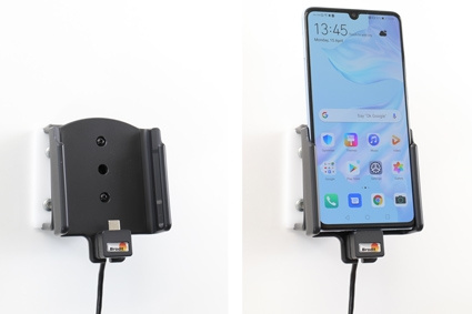 Brodit aktiivinen pidike USB-kaapelilla ja tupakansytyttimen adapterilla, Huawei P30 