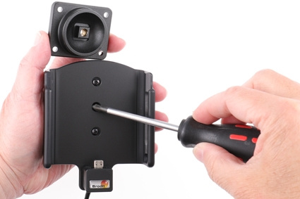 Brodit Aktiivinen pidike USB-kaapelilla ja tupakansytyttimen adapterilla, Samsung Galaxy A10 (SM-A105) 