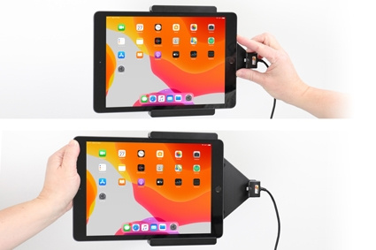 Brodit Aktiivinen pidike USB-kaapelilla ja tupakansytyttimen adapterilla, Apple iPad 10.2 7th Gen (A2197, A2198, A2200)/8th Gen (A2428, A2429, A2430, A2270)/9th Gen (A2602, A2603, A2604, A2605)